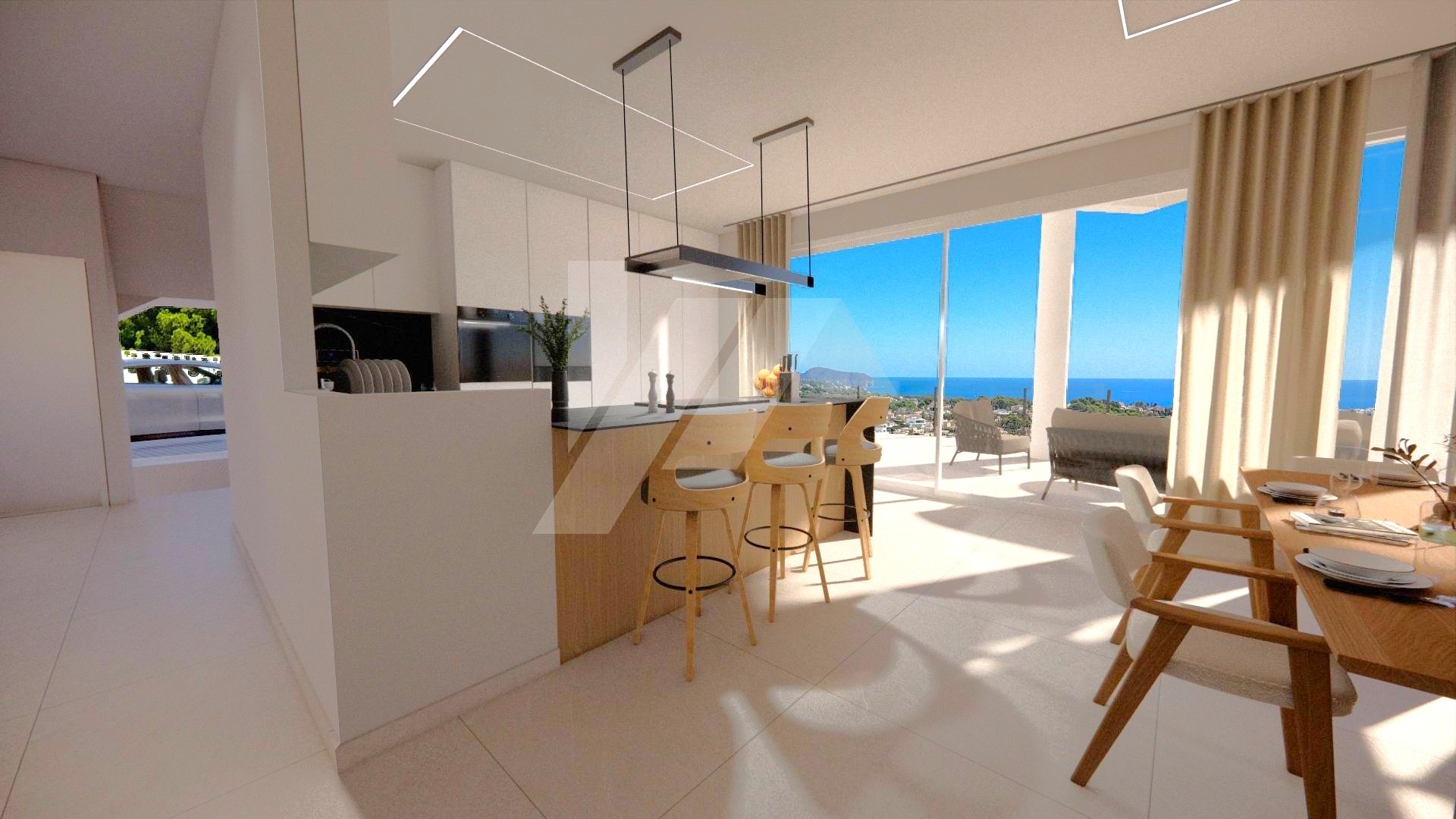 Villa de lujo con vistas al mar en venta en Calpe, Costa Blanca.