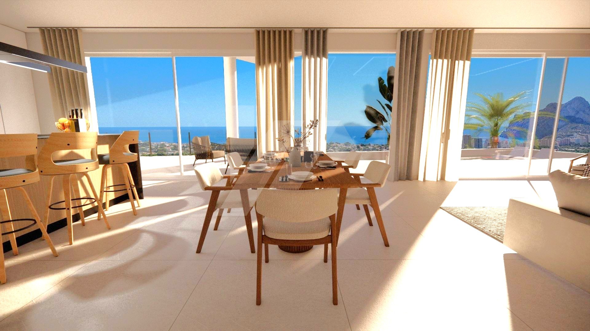 Villa de lujo con vistas al mar en venta en Calpe, Costa Blanca.