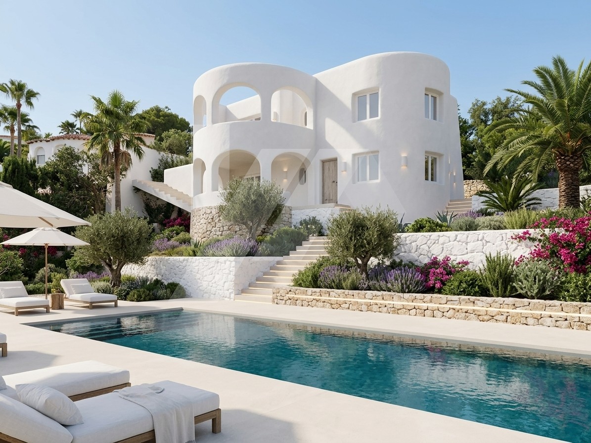 Villa con vistas al mar en venta en Benissa Costa, Costa Blanca.