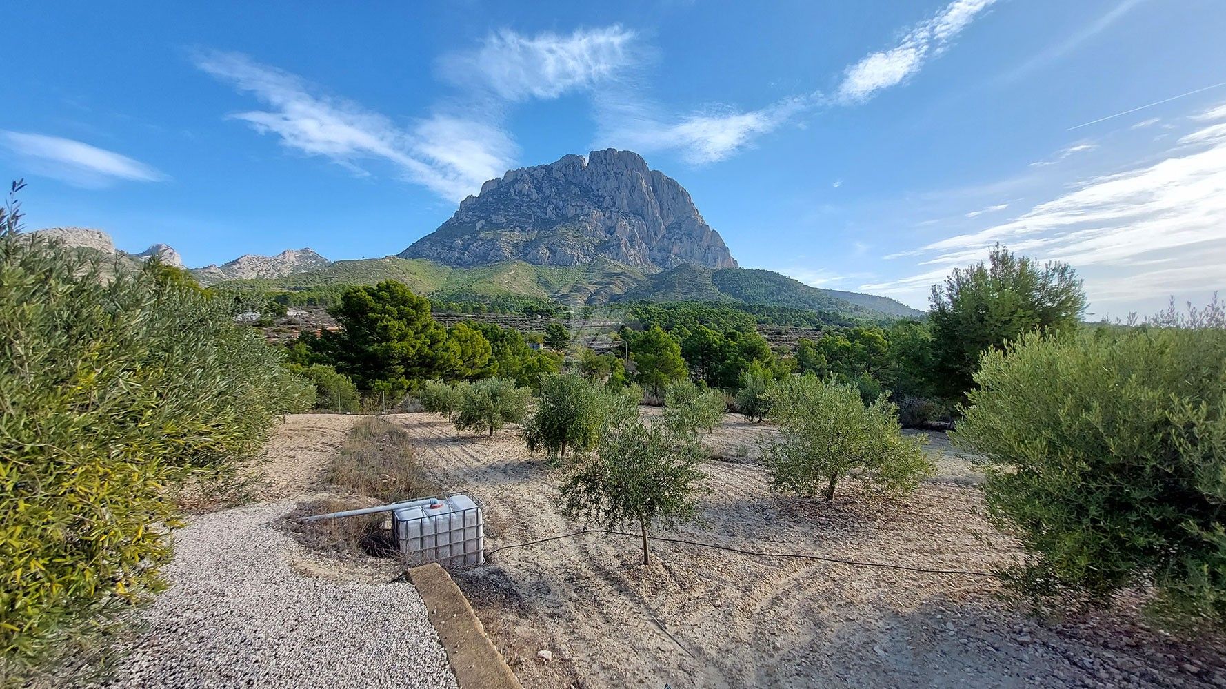 Finca rustica en venta con vistas al mar y montaña en Finestrat, Costa Blanca